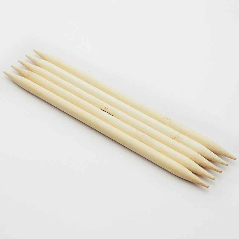 KNITTER'S PRIDE Bamboo 20cm (8″) Double Point Knitting Needles - 5 pcs - The Yarn Geek
