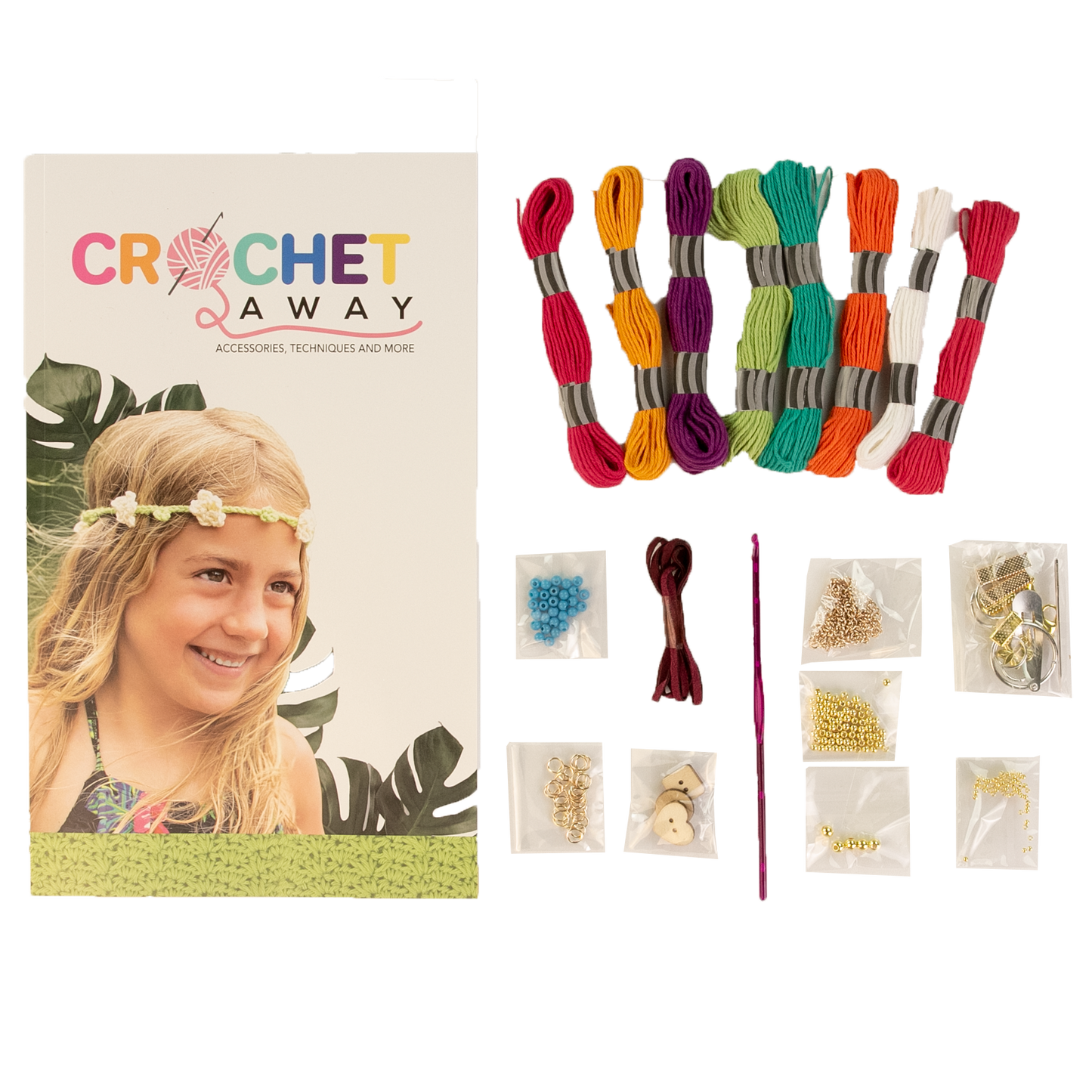 Kits for Kids Crochet Away Guidebook & Complete Craft Kit