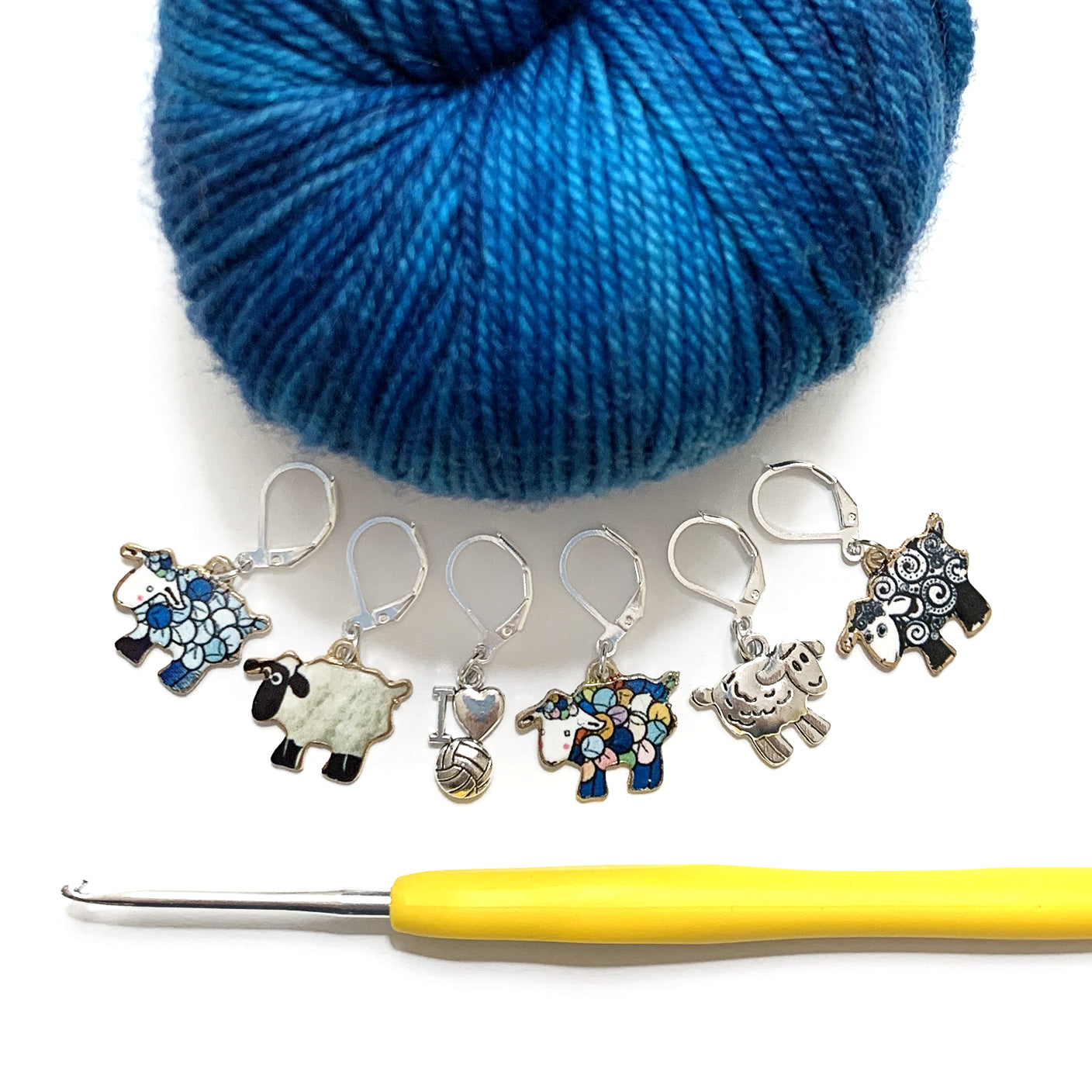 Sheep Locking Stitch Markers - Set of 6