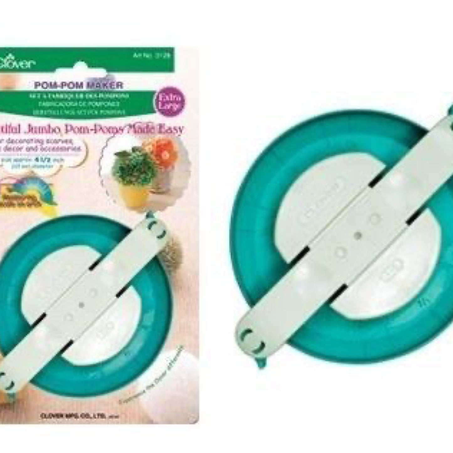 Clover Pom-Pom Maker, Extra Large/Jumbo - The Yarn Geek