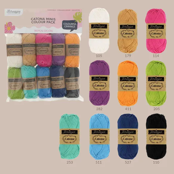 *Group Order* Scheepjes Catona Colour Pack - 10x25gr - The Yarn Geek