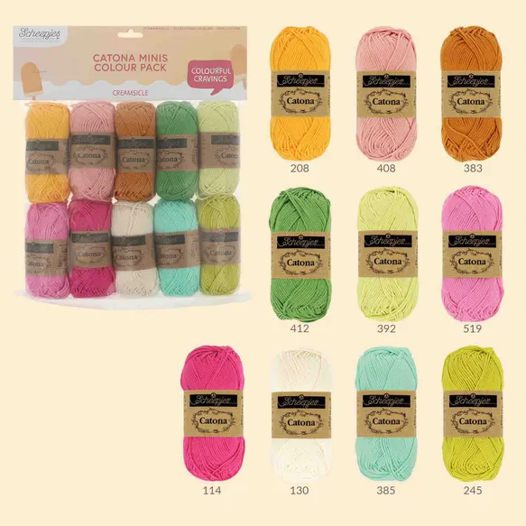 *Group Order* Scheepjes Catona Colour Pack - 10x25gr - The Yarn Geek