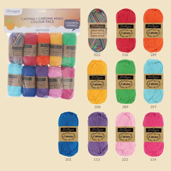 *Group Order* Scheepjes Catona Colour Pack - 10x25gr - The Yarn Geek