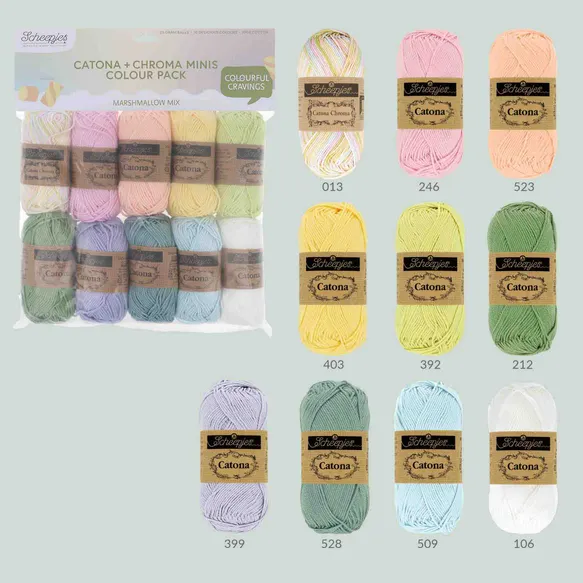 *Group Order* Scheepjes Catona Colour Pack - 10x25gr - The Yarn Geek