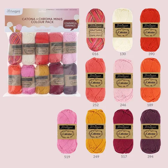 *Group Order* Scheepjes Catona Colour Pack - 10x25gr - The Yarn Geek