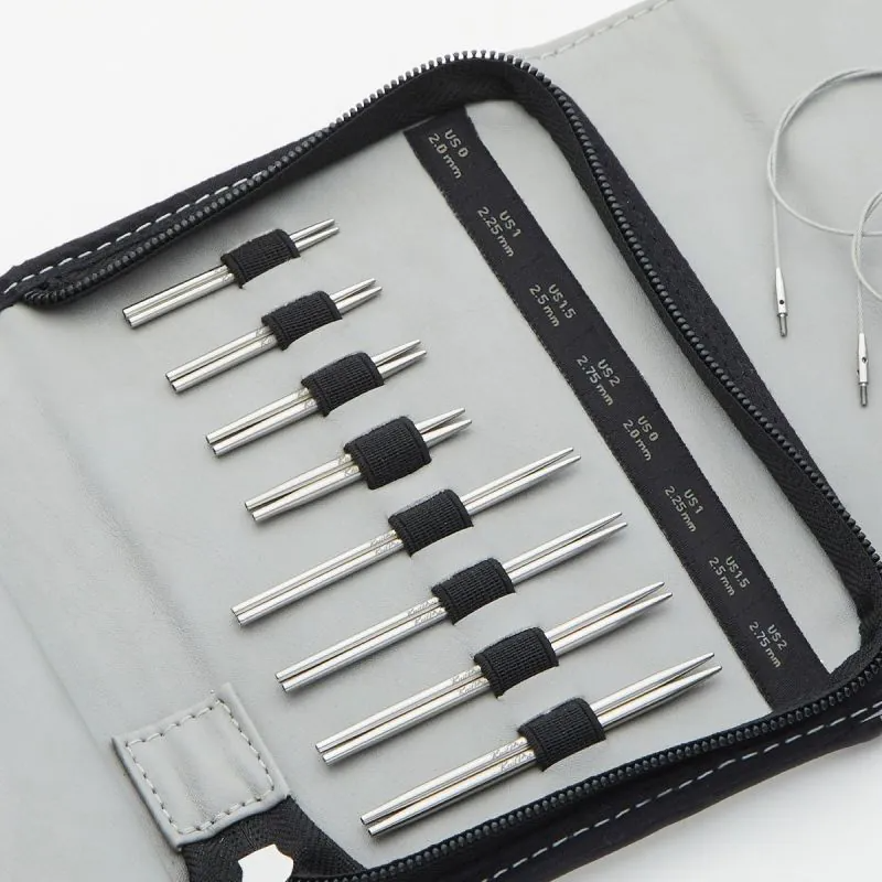 KnitPro Stelo Petite Mini Set 2" & 3" Stainless Steel Interchangeable Needles