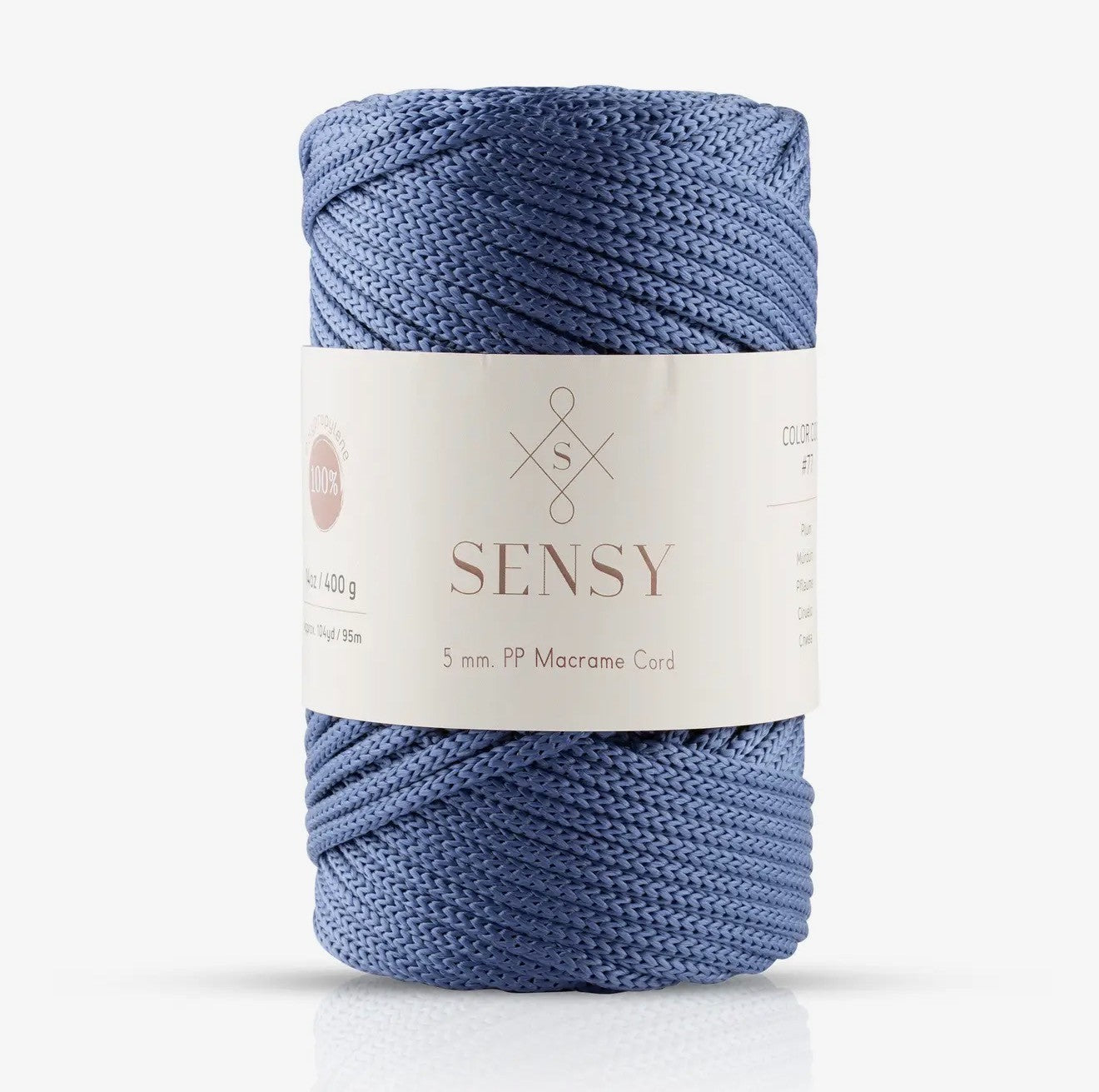 Sensy Premium 5mm - 104 Yards 100% Polyester Macrame Yarn - $25.97 - The Yarn Geek