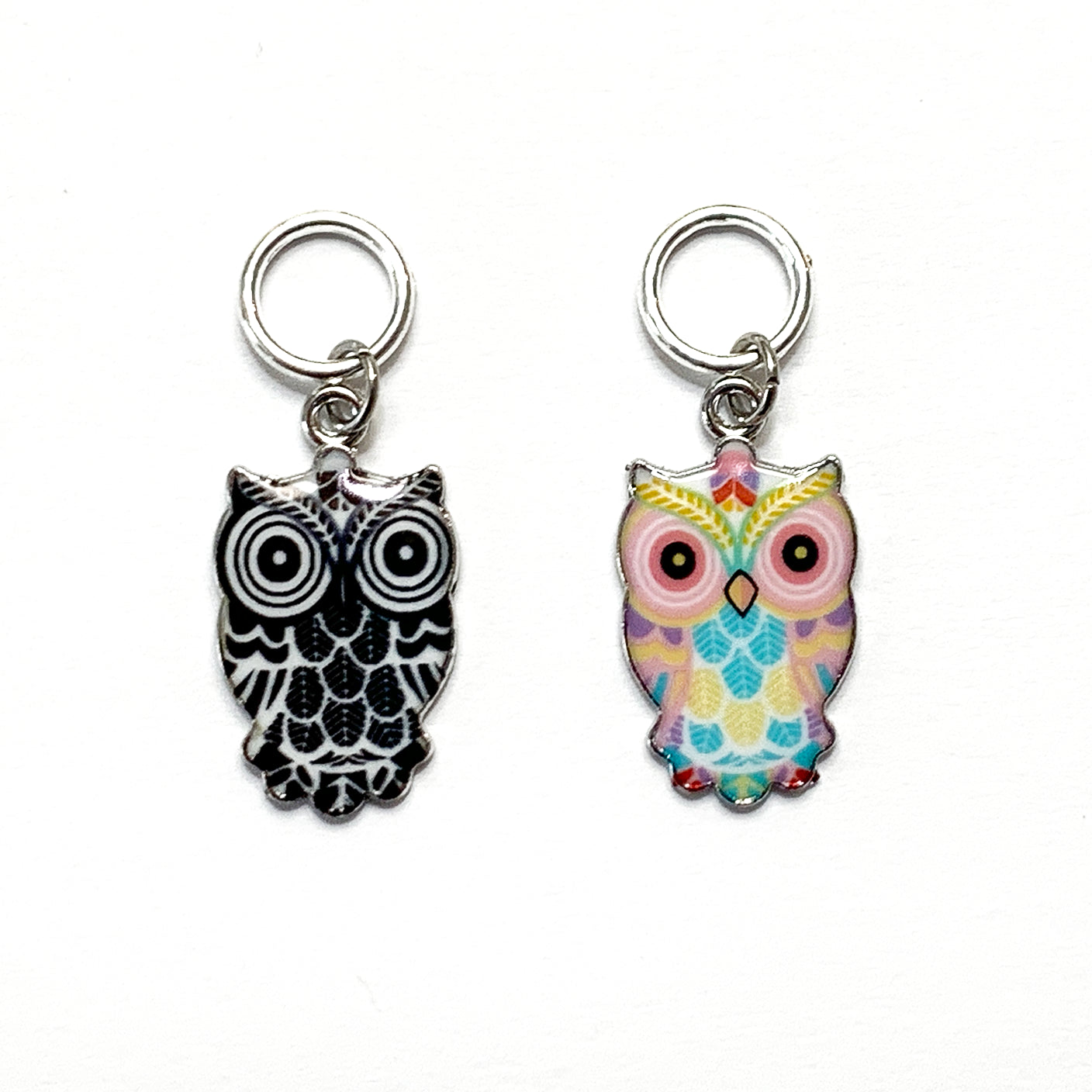 Owl Ring Stitch Markers - Set of 6