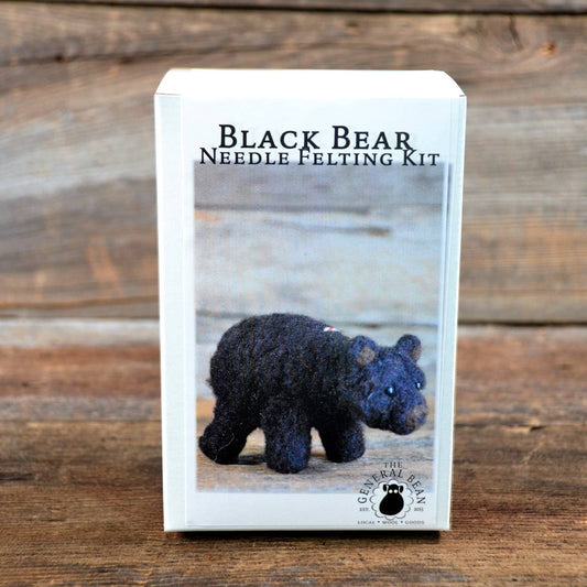 Needle Felting Kit-Black Bear Ornament- DIY