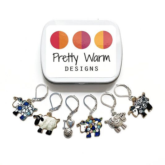 Sheep Locking Stitch Markers - Set of 6