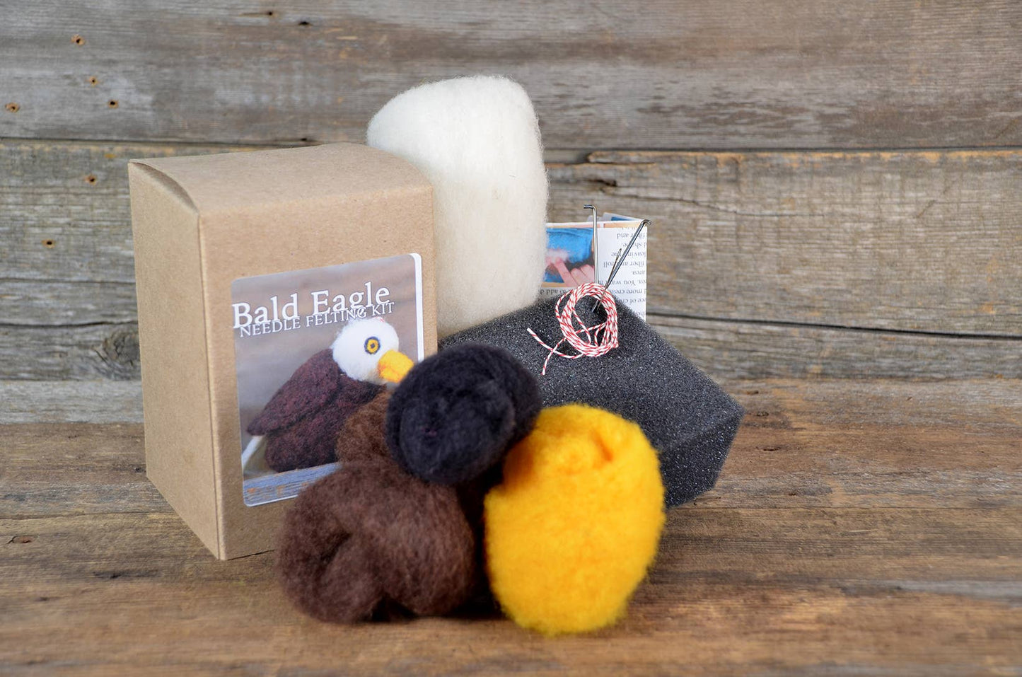 Needle Felting Kit- Eagle Ornament- Bird Craft Kit