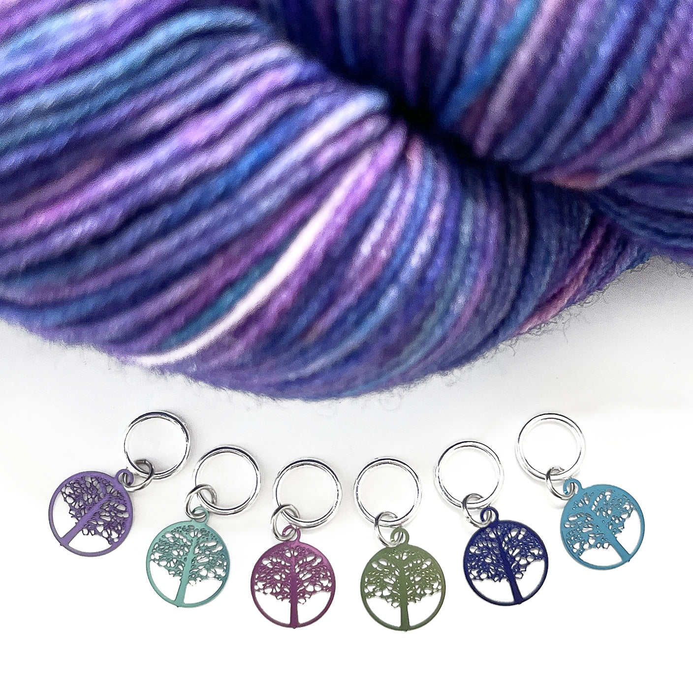 Tree of Life Stitch Markers - Set of 6