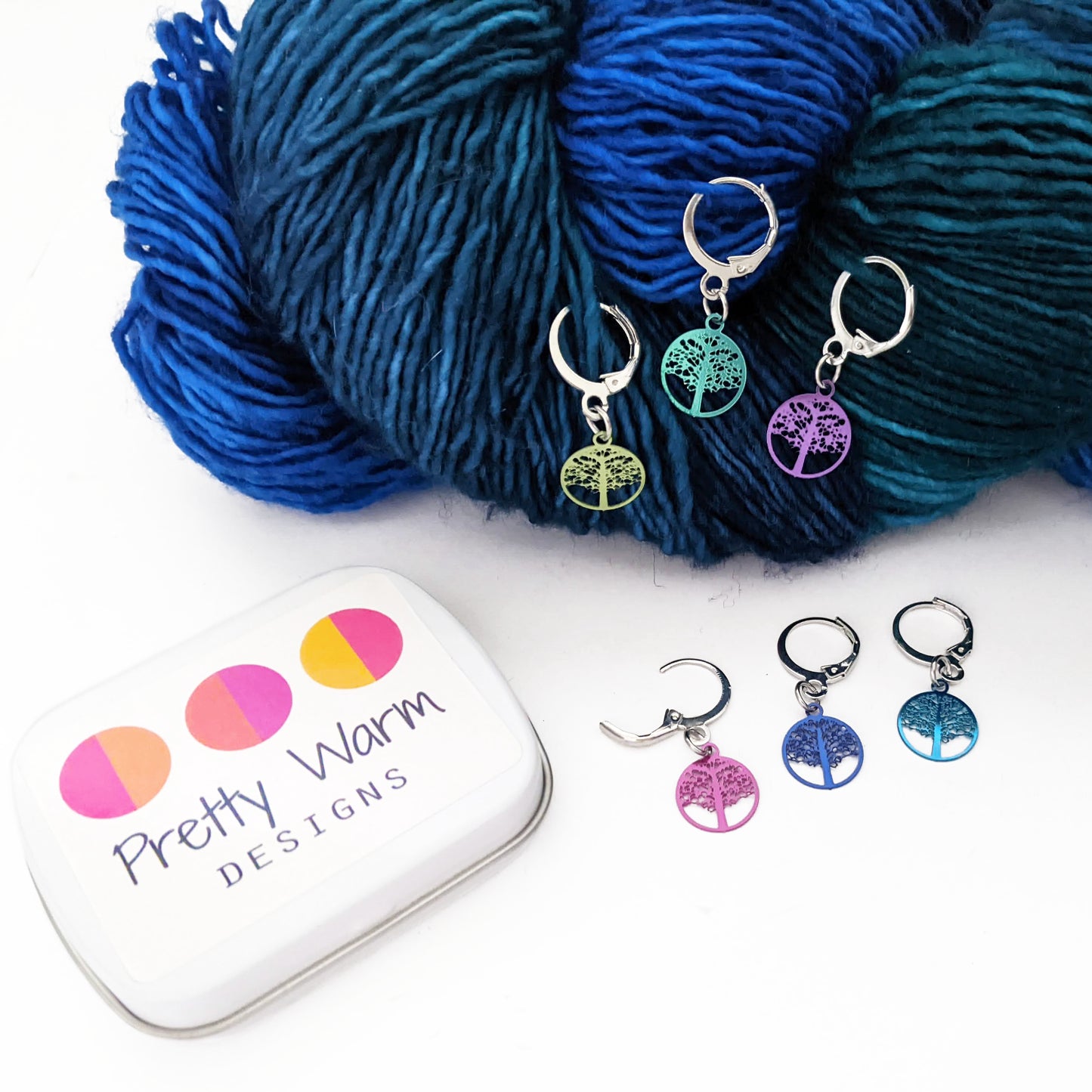 Tree of Life Locking Stitch Markers - Set of 6