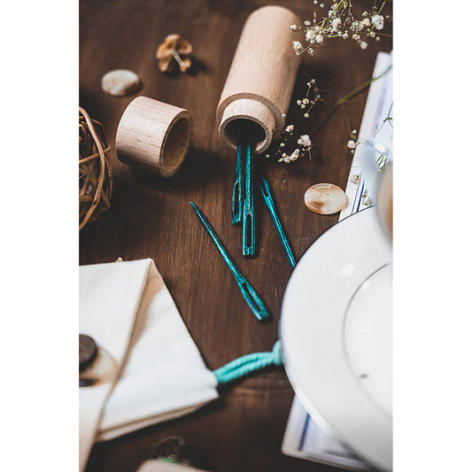 Knitter's Pride Mindful Wood Darning Needles - Teal - 4 pcs