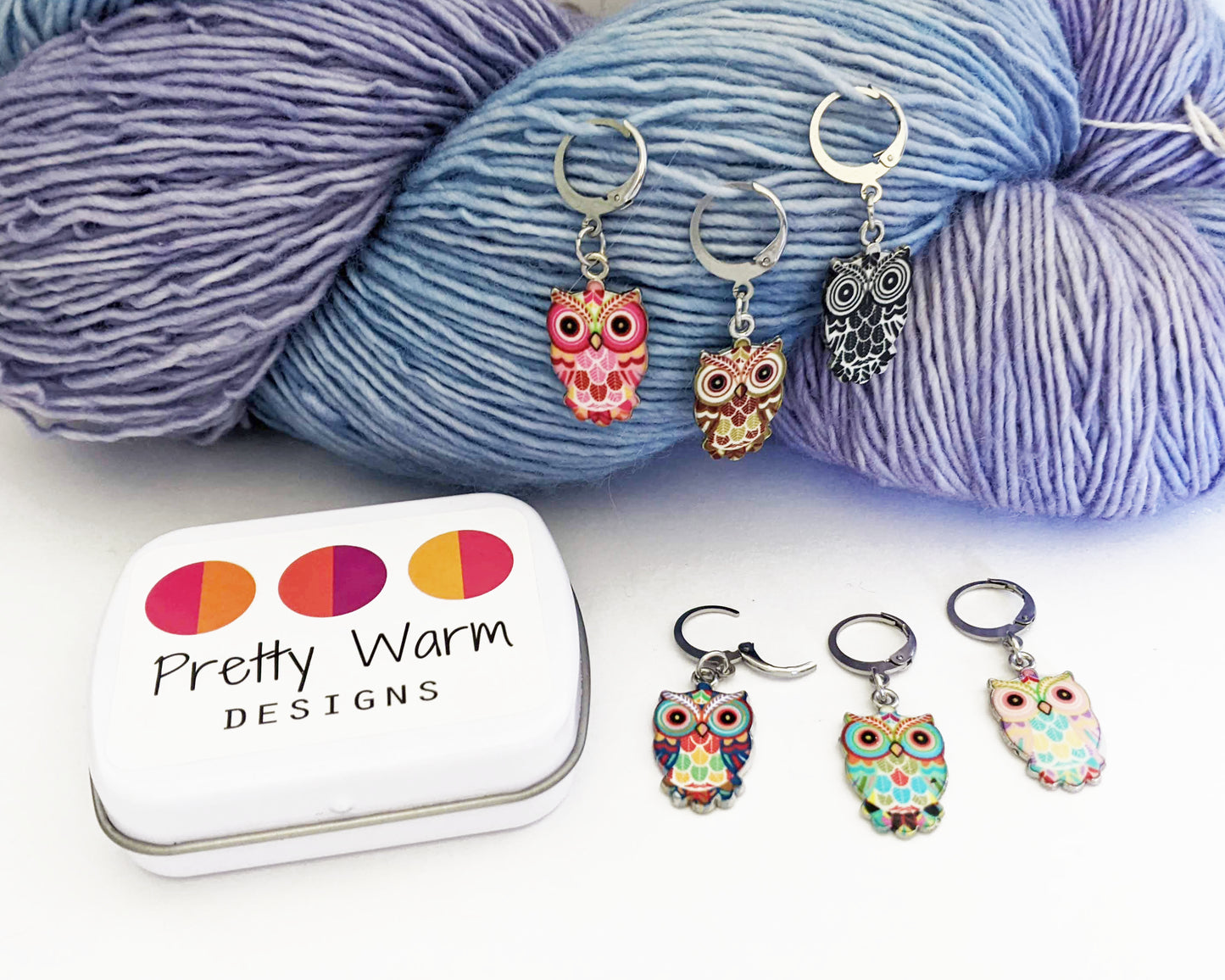 Owl Locking Stitch Markers - Set of 6