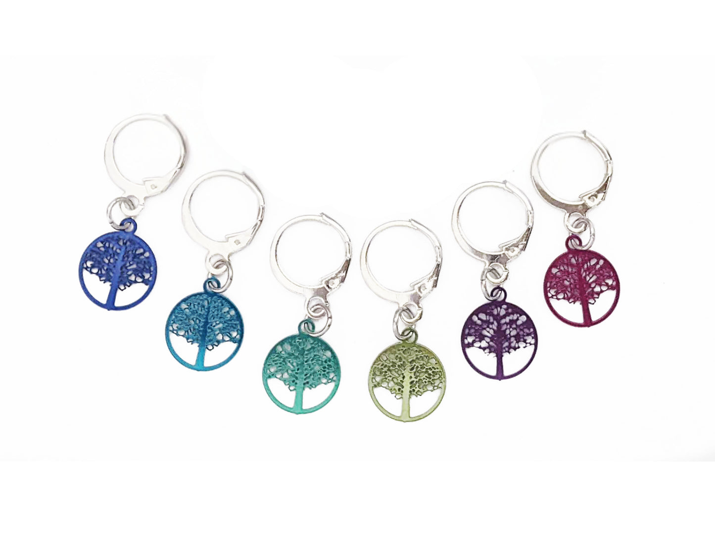 Tree of Life Locking Stitch Markers - Set of 6
