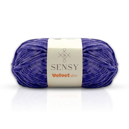 Sensy Velvet Slim Yarn, Amigurumi Yarn, 3.5 oz, 218 Yards, Gauge 3 Light: Purple