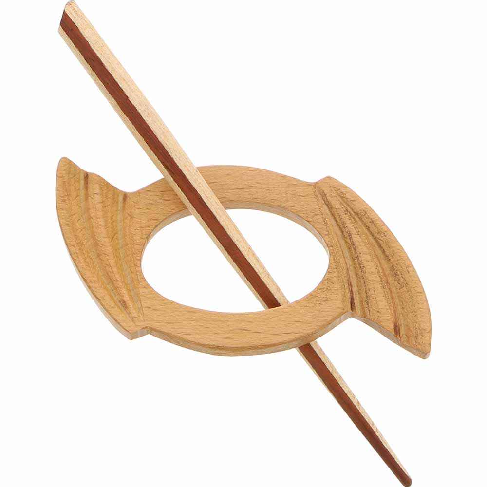 INSPIRE Shawl Pin - 98mm (37⁄8″) - Wood - The Yarn Geek