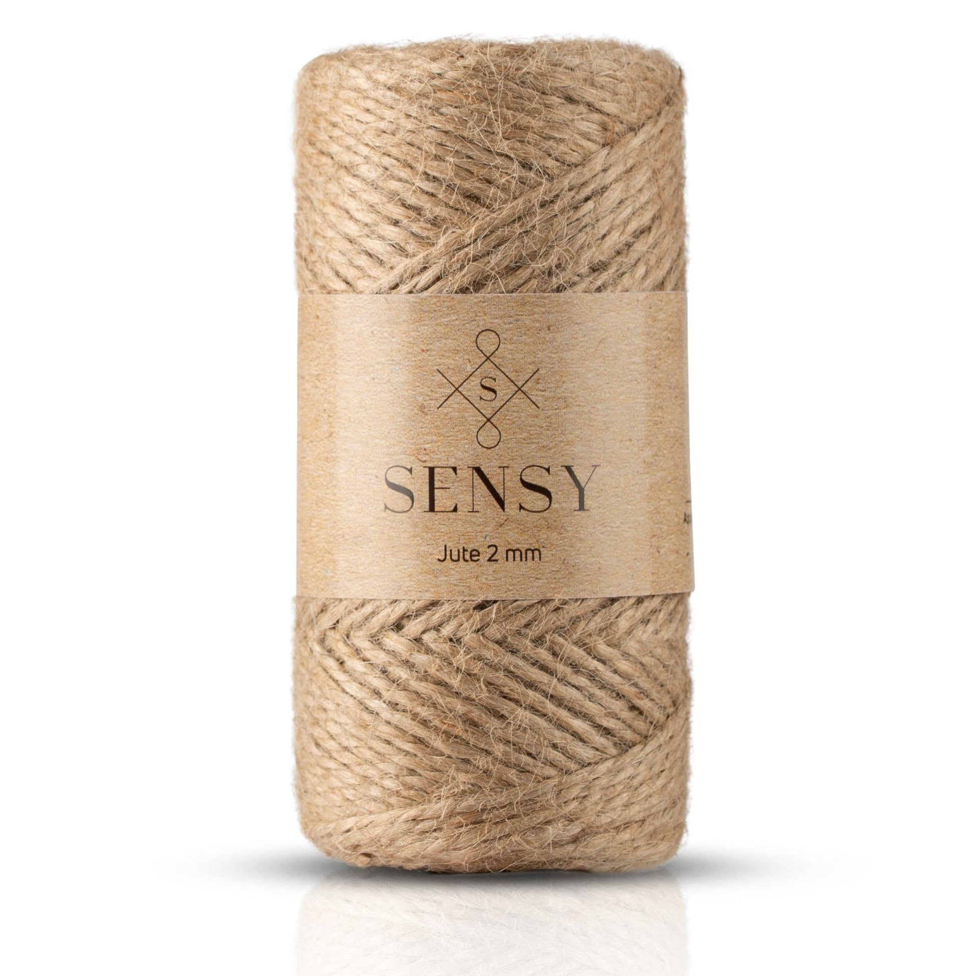 Sensy Premium Natural Jute Twine Best Arts Crafts Gift Twine Christmas Twine Durable Packing String (328 Feet) - The Yarn Geek