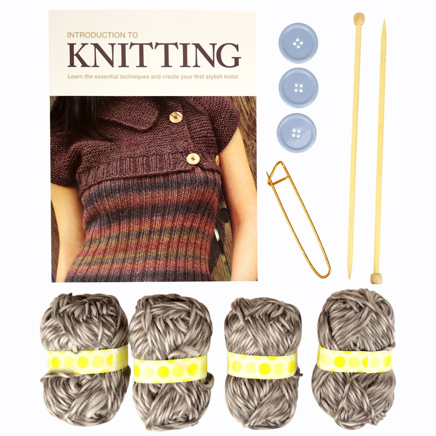 Gift Box Introduction To Knitting Guidebook & Complete Set