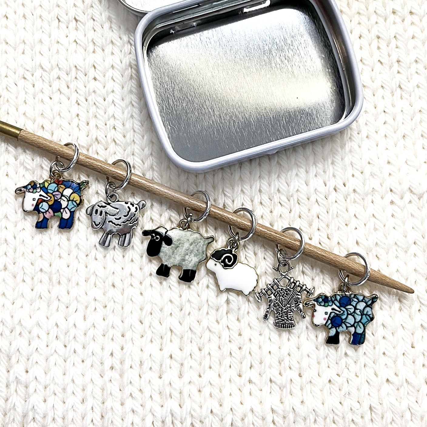 Sheep Stitch Markers - Set of 6
