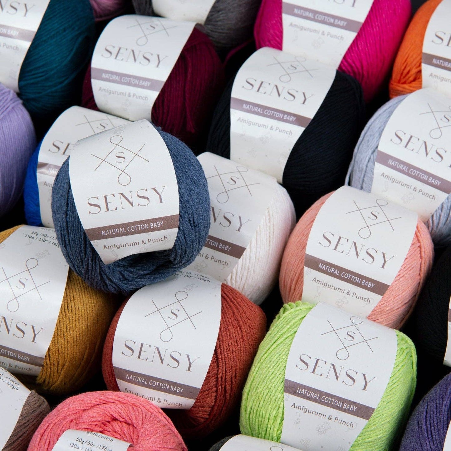 Sensy Premium 100% Soft Cotton Yarn for Amigurumi Knitting a