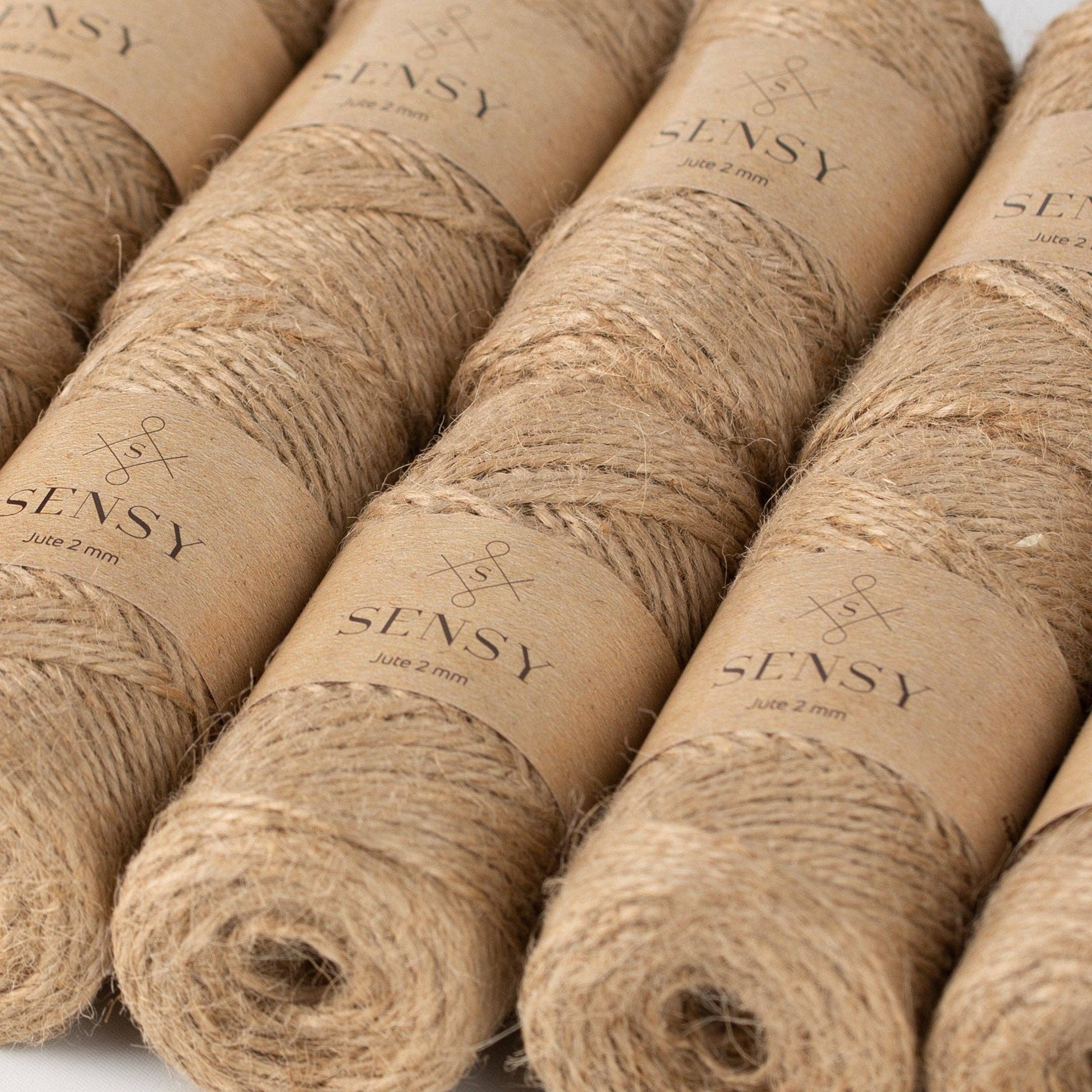 Sensy Premium Natural Jute Twine Best Arts Crafts Gift Twine Christmas Twine Durable Packing String (328 Feet) - The Yarn Geek