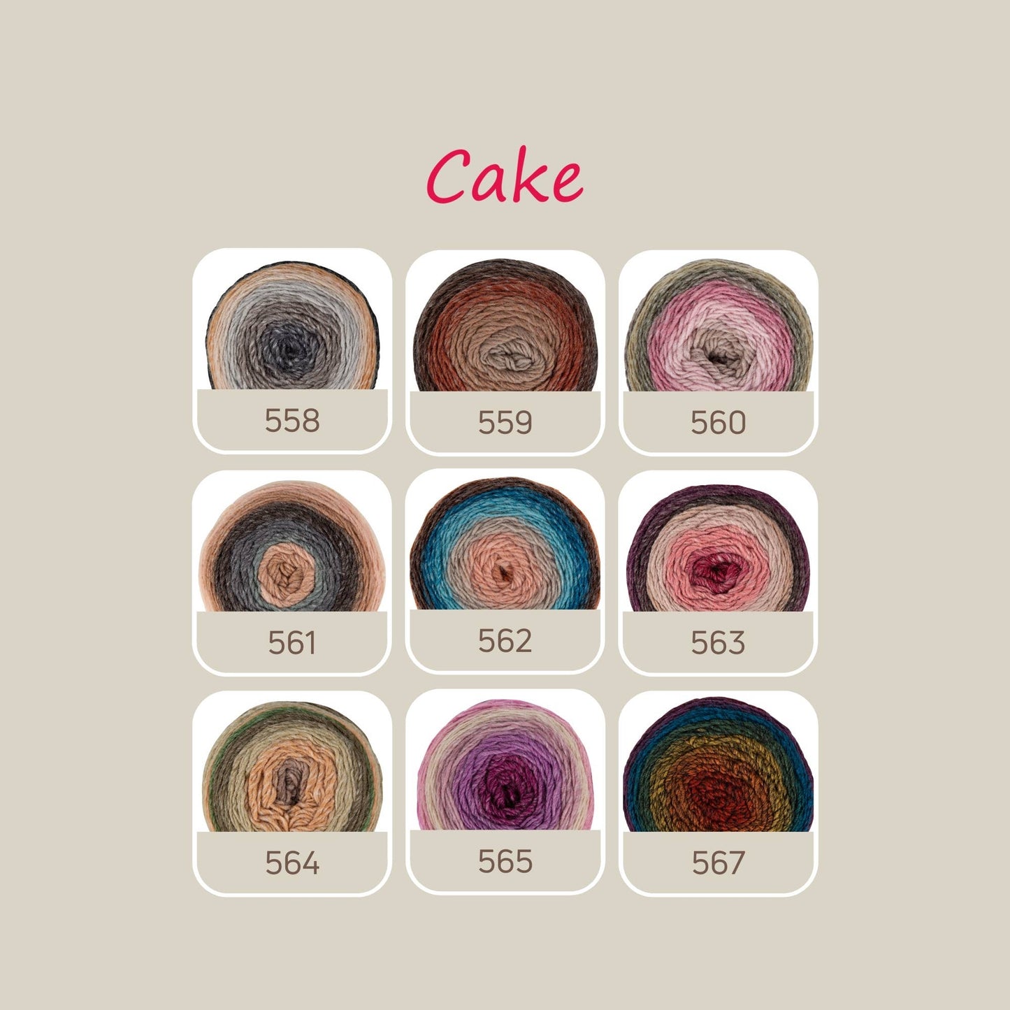 Sensy Cake Yarn, 5.3 oz, 525 Yards, Gauge 3 Light: 559 / 1 Skein