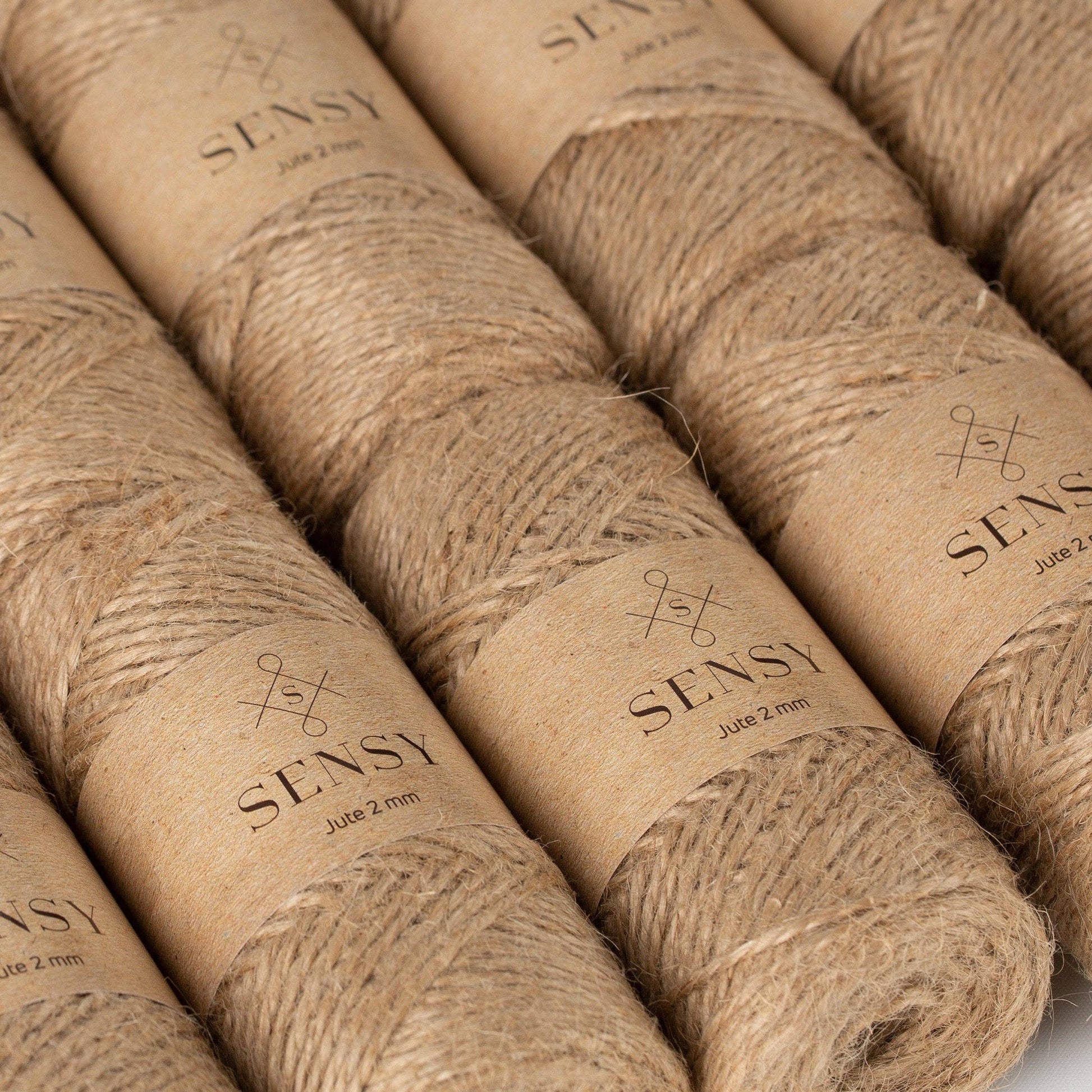 Sensy Premium Natural Jute Twine Best Arts Crafts Gift Twine Christmas Twine Durable Packing String (328 Feet) - The Yarn Geek