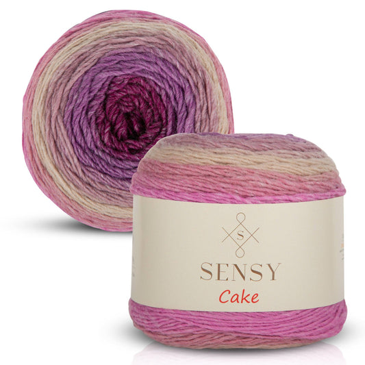 Sensy Cake Yarn, 5.3 oz, 525 Yards, Gauge 3 Light: 565 / 1 Skein
