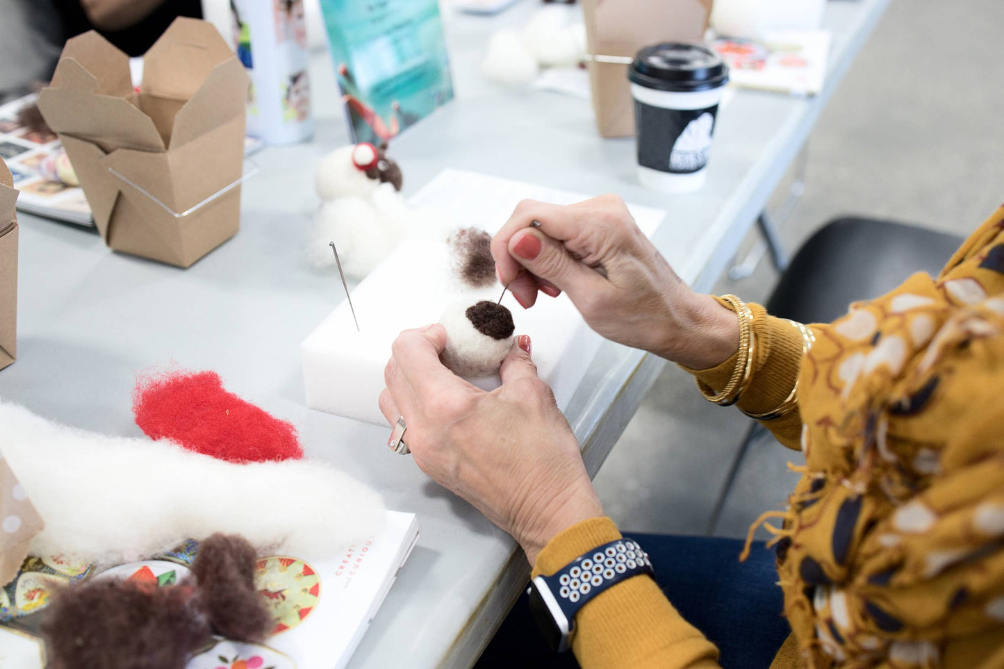 Needle Felting Kit-Black Bear Ornament- DIY
