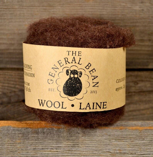 Needle Felting- Wool 25 grams- Brown Roving - The Yarn Geek
