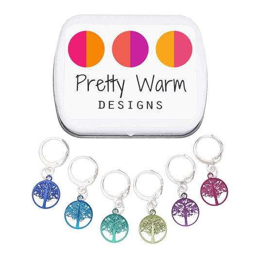 Tree of Life Locking Stitch Markers - Set of 6