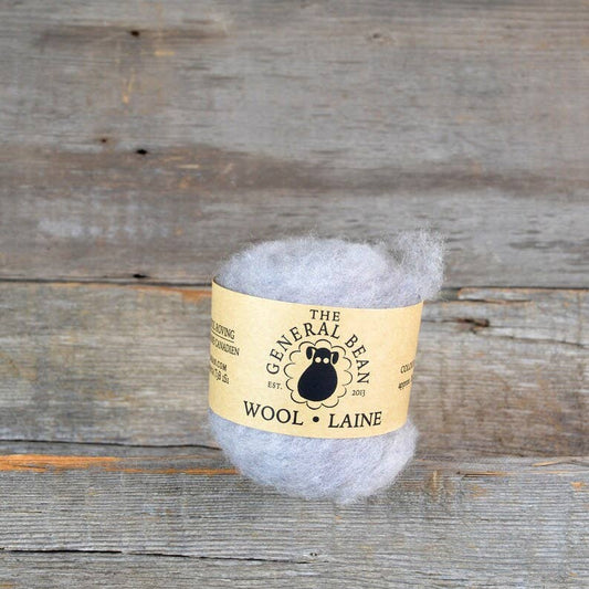Needle Felting Wool- Dyed Light Grey Local Wool - The Yarn Geek
