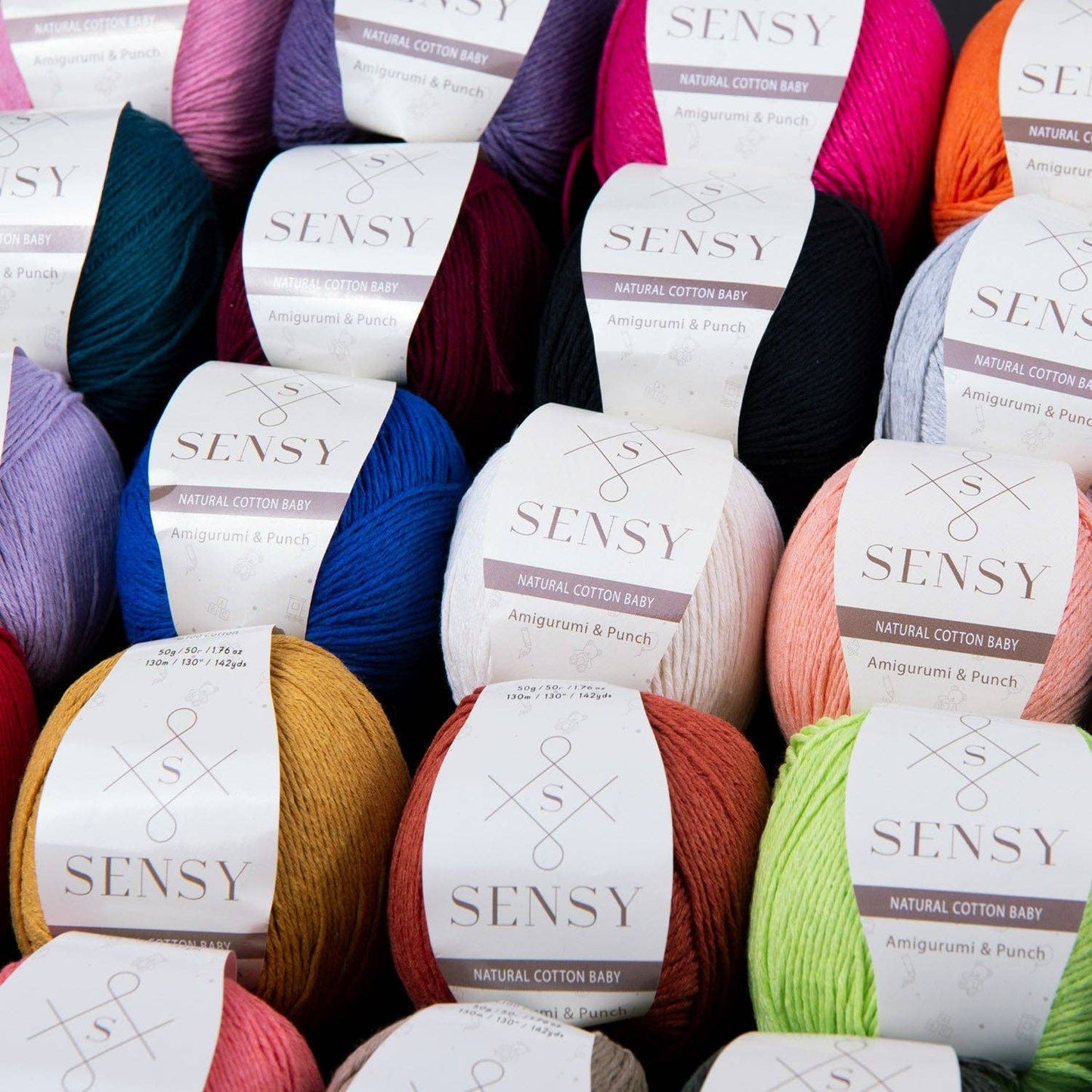 Sensy Premium 100% Soft Cotton Yarn for Amigurumi Knitting a