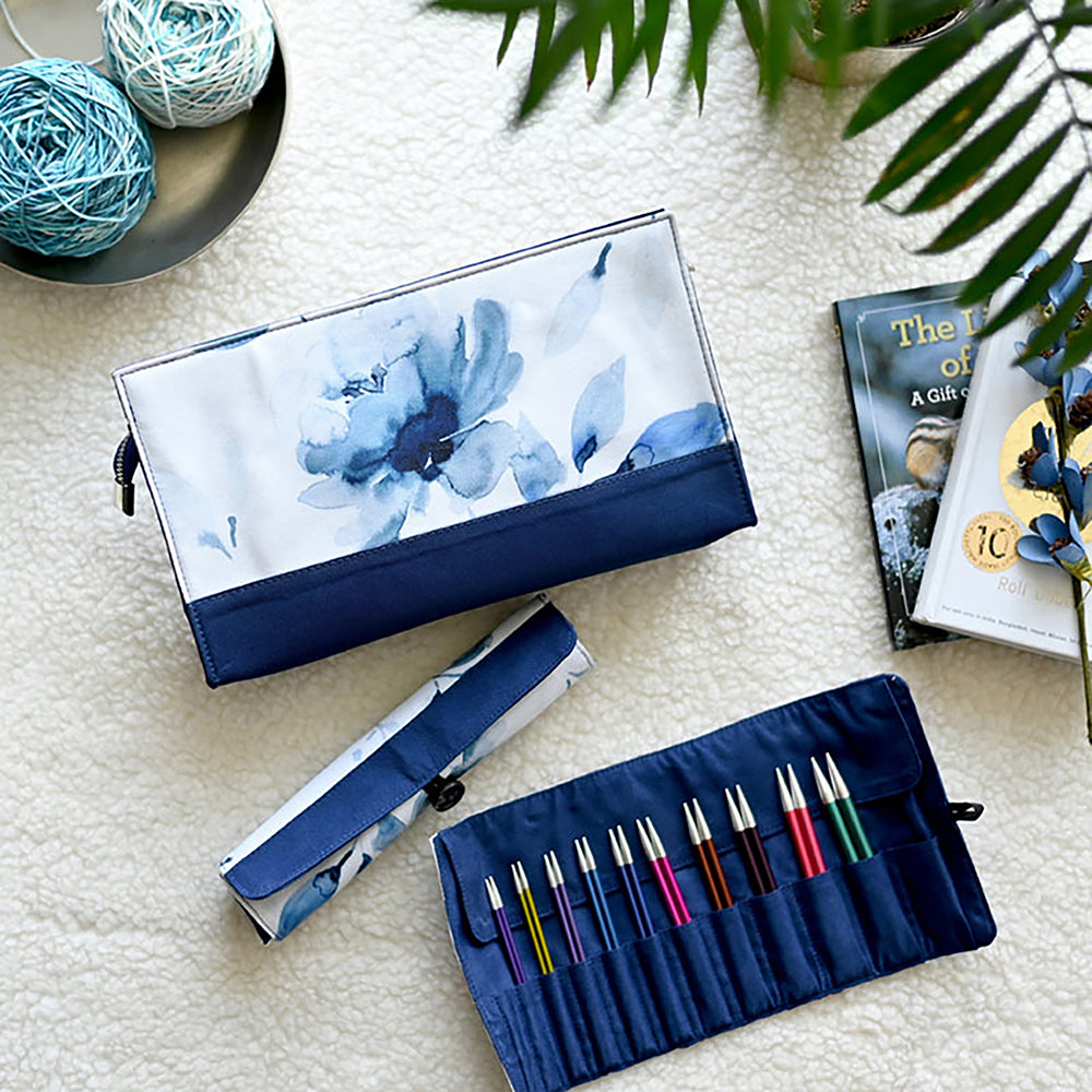 Knitter's Pride Blossom Project Pouch with Roll Up Cases