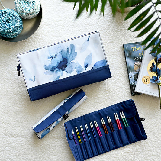 Knitter's Pride Blossom Project Pouch with Roll Up Cases