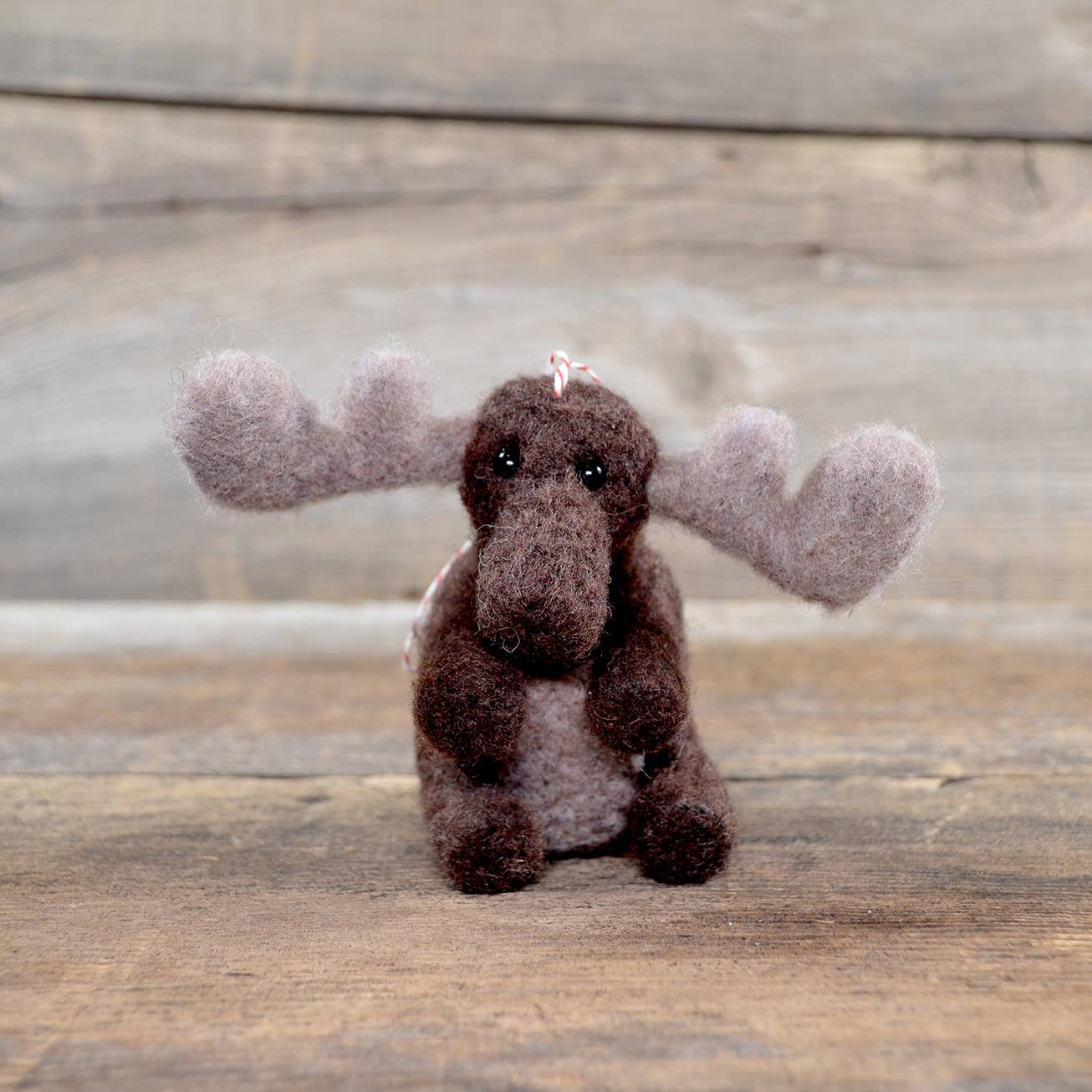 Needle Felting Kit- Moose Ornament- Animal