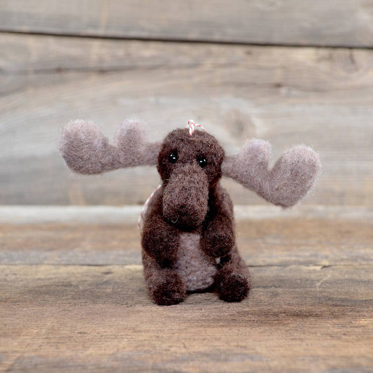Needle Felting Kit- Moose Ornament- Animal