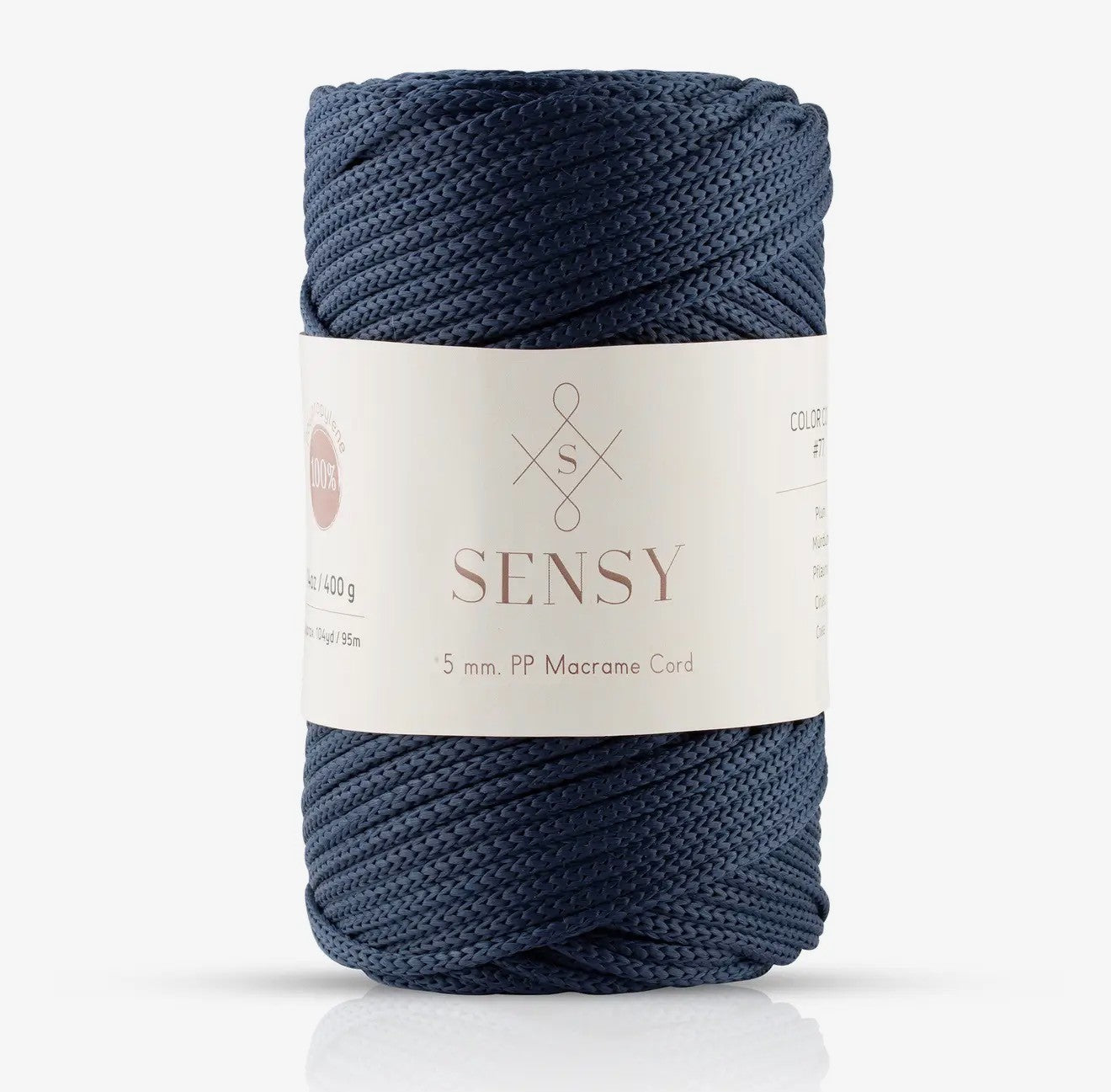 Sensy Premium 5mm - 104 Yards 100% Polyester Macrame Yarn - $25.97 - The Yarn Geek