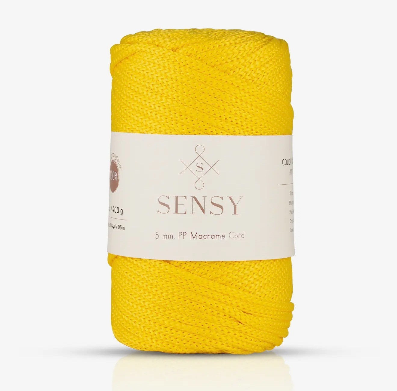Sensy Premium 5mm - 104 Yards 100% Polyester Macrame Yarn - $25.97 - The Yarn Geek