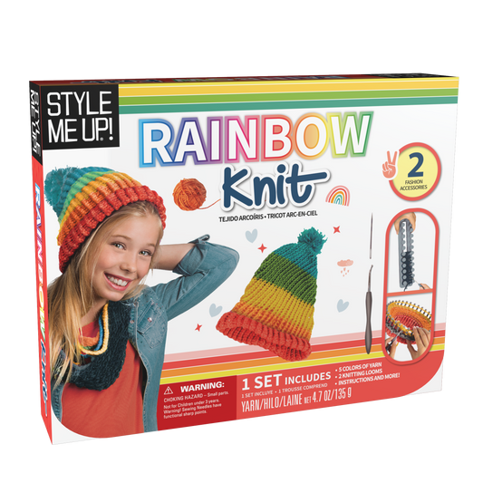 Style Me Up Rainbow Knitting: Trendy Arts & Craft Kit
