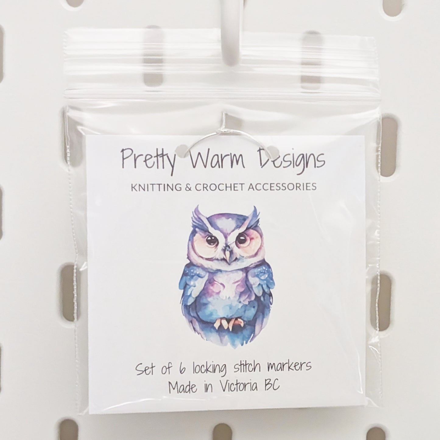 Owl Locking Stitch Markers - Set of 6