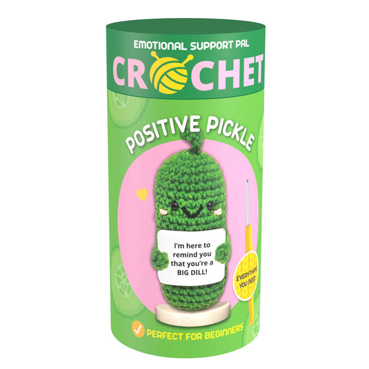 Emotional Support Positive Pickle Crochet Set - The Yarn Geek