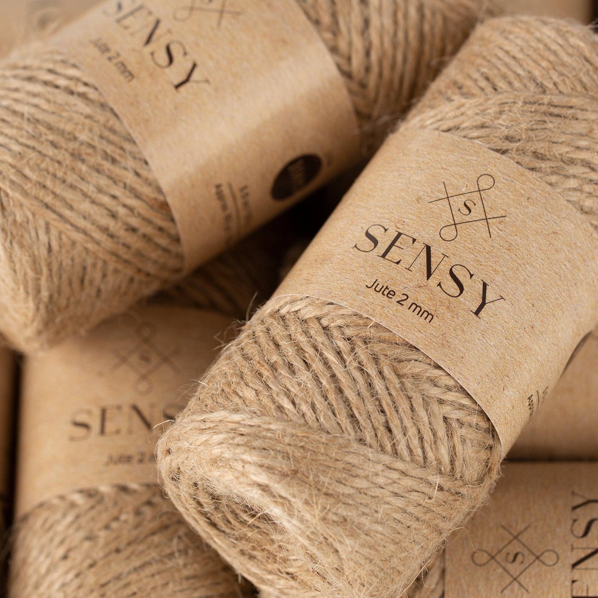 Sensy Premium Natural Jute Twine Best Arts Crafts Gift Twine Christmas Twine Durable Packing String (328 Feet) - The Yarn Geek
