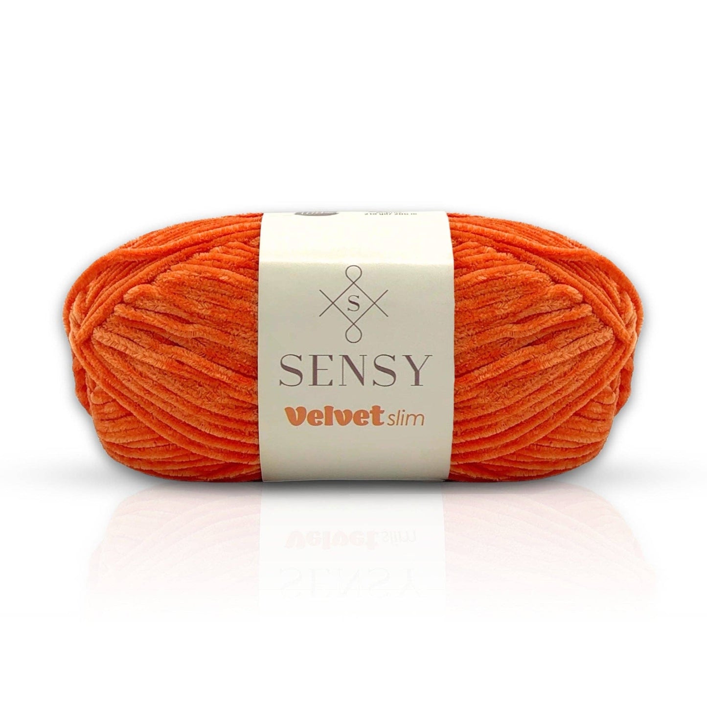 Sensy Velvet Slim Yarn, Amigurumi Yarn, 3.5 oz, 218 Yards, Gauge 3 Light: Orange