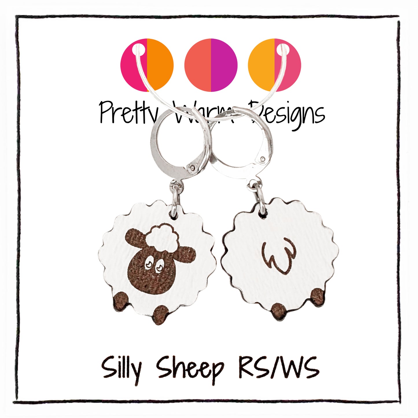 Silly Sheep RS/WS (Right/Wrong Side) Stitch Markers