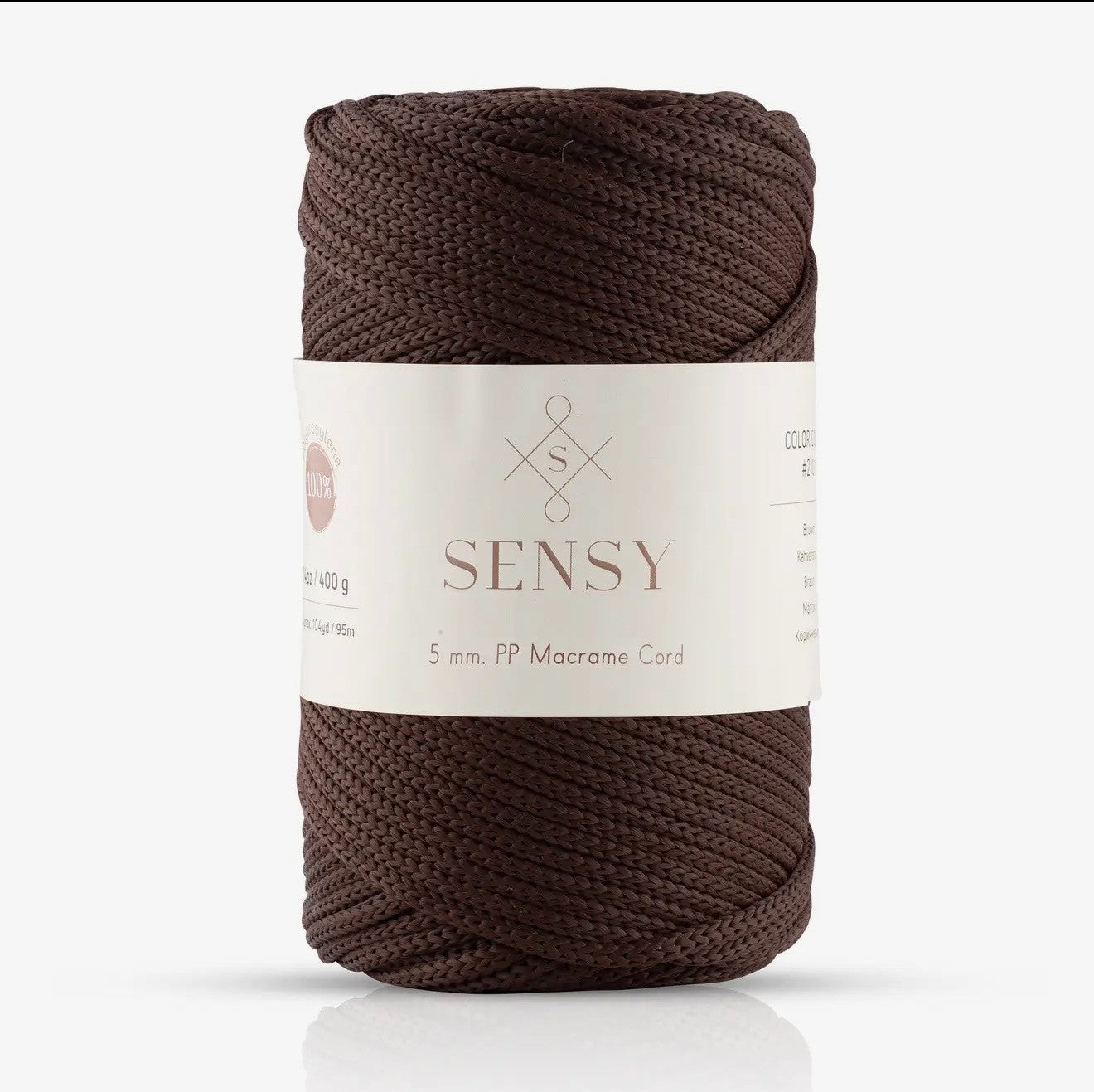 Sensy Premium 5mm - 104 Yards 100% Polyester Macrame Yarn - $25.97 - The Yarn Geek