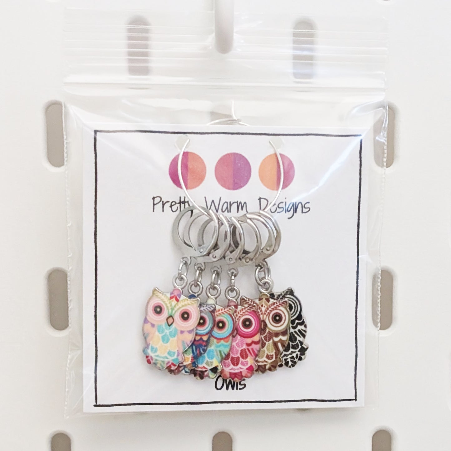 Owl Locking Stitch Markers - Set of 6