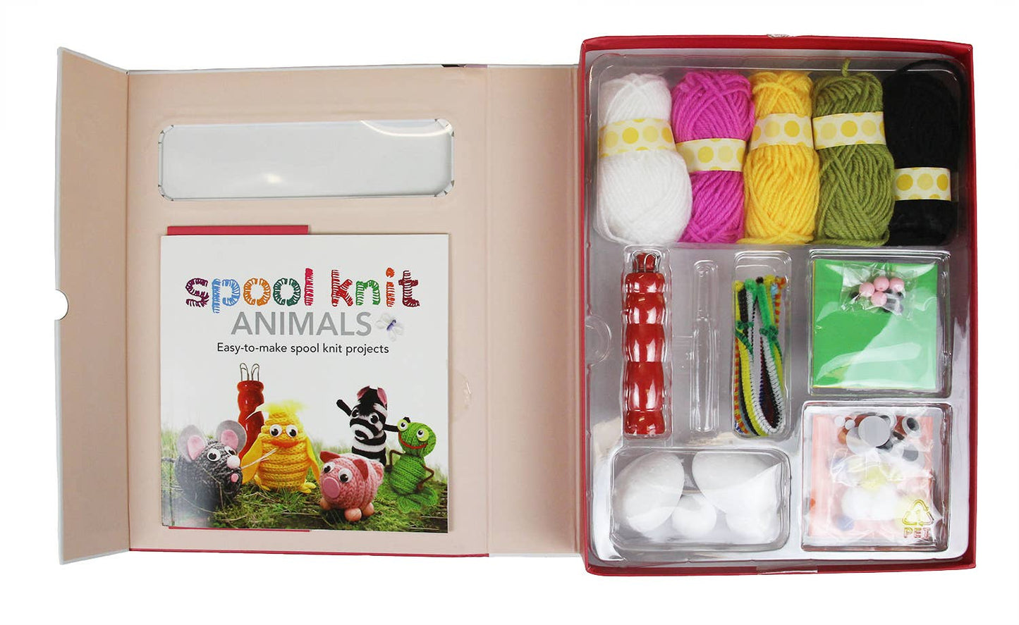 Make & Play Spool Knit Animals Project Book & Craft Set